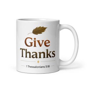 White Glossy Mug Bv Series Give Thanks